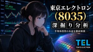 東京エレクトロン（8035）株価分析イメージ｜月城ミオと半導体チャート
