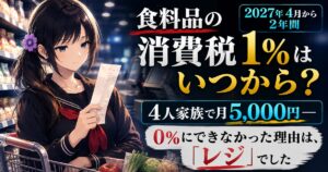 食料品の消費税1%はいつから？0%にできなかった理由はレジの改修期間