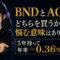 債券ETFのBNDとAGGを比較する月城ミオ。手のひらに小さなコインを載せ、暗い紺色の背景に金と青のラインが伸びている