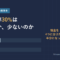 現金比率を表す2本の棒グラフ。まとめて数えると33%、生活用・生活防衛資金・中期資金・投資用余剰の4つに仕分けると17%に下がることを示している
